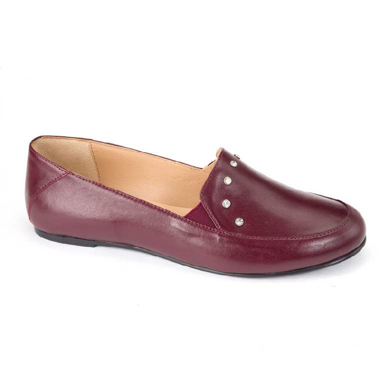 Мокасины жен. XZ-8470-CHICCA-ZN-bordo кожа-кожа бордовый